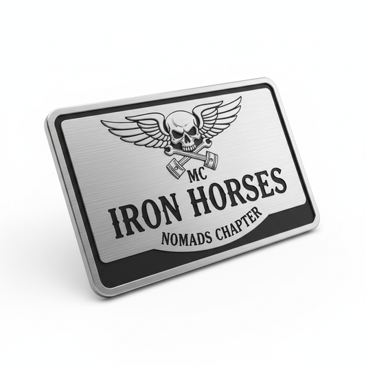 Placa de Identificación de Moto Club